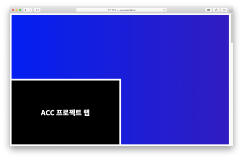 ACC 프로젝트 랩