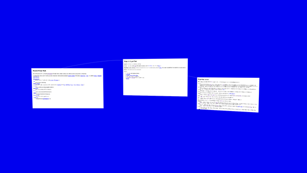 HTML 시뮬레이터 — 공간에 놓인 문서들