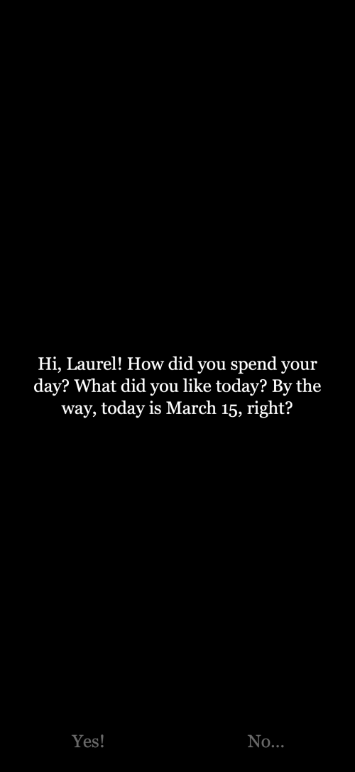 You are Laurel, right?