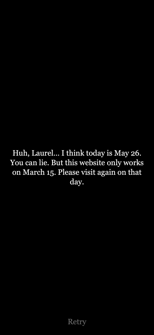 You are Laurel, right?