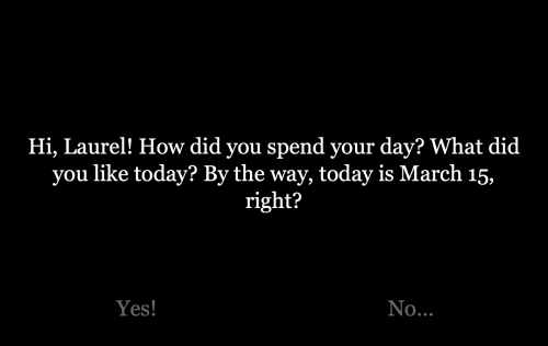 You are Laurel, right?